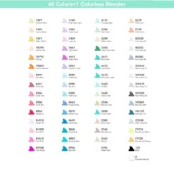 Ohuhu Oahu 60-Color Dual Tip Alcohol Art Markers (Fine & Chisel) -Ohuhu Store 16408508416042