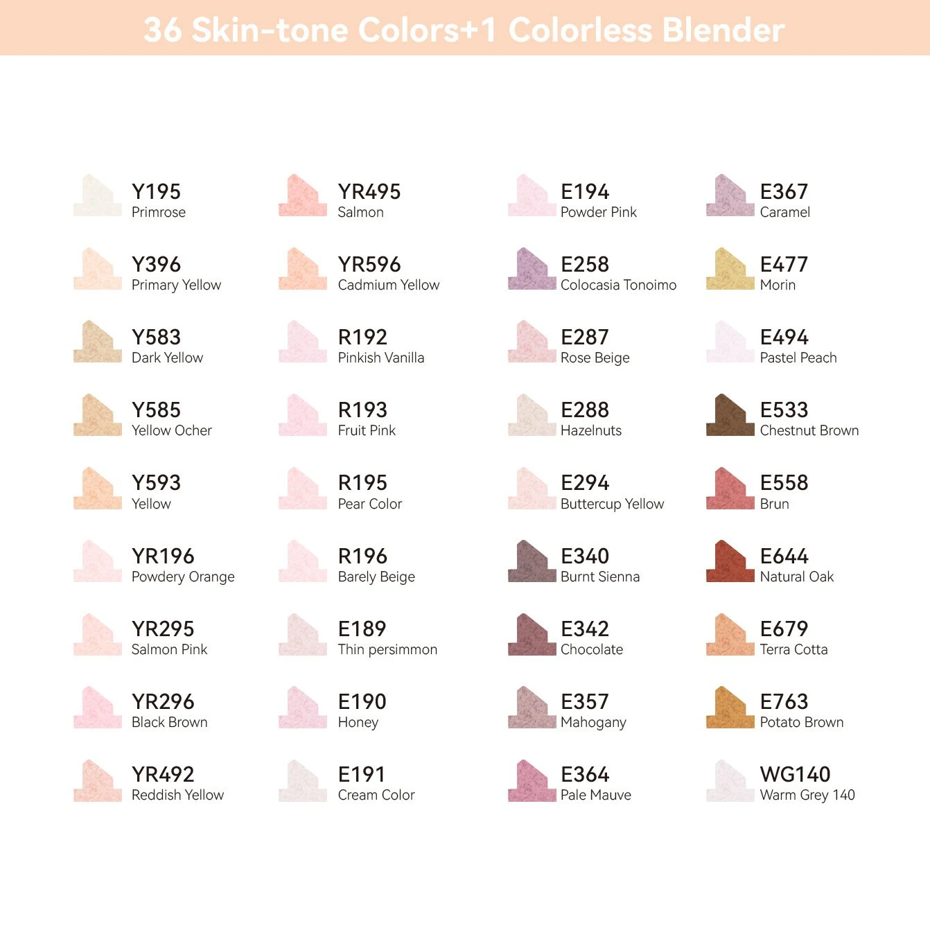 Ohuhu Oahu Series 36 Skin Tone Alcohol Art Markers with Dual Tips 10 Ohuhu Oahu Series 36 Skin Tone Alcohol Art Markers with Dual Tips - Image 8