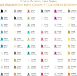 Ohuhu Kaala Series 60-Color Dual Tip Alcohol Art Markers 31 Ohuhu Kaala Series 60-Color Dual Tip Alcohol Art Markers -Ohuhu Store 60illustrationtone 6