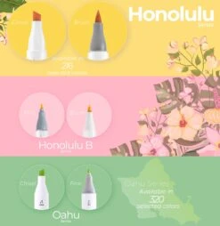 Ohuhu Honolulu 72 Colors Dual Tip Alcohol Art Markers with Carrying Case -Ohuhu Store 8 honolulu 1