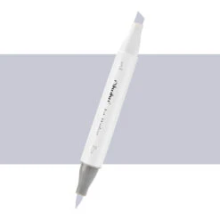 Ohuhu Honolulu BG060 Deep Cool Grey Individual Marker - Brush & Chisel Dual Tip