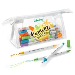 Ohuhu 24-Color Calligraphy Brush & Dot Marker Pens for Art & Lettering -Ohuhu Store Dot Marker Pens 2