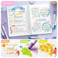 Ohuhu 24-Color Calligraphy Brush & Dot Marker Pens for Art & Lettering -Ohuhu Store Dot Marker Pens 4