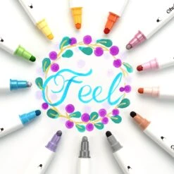 Ohuhu 24-Color Calligraphy Brush & Dot Marker Pens for Art & Lettering -Ohuhu Store Dot Marker Pens 8