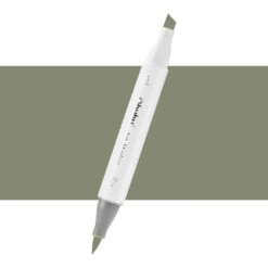 Ohuhu Honolulu G300 Dark Olive Individual Marker, Brush & Chisel Tip