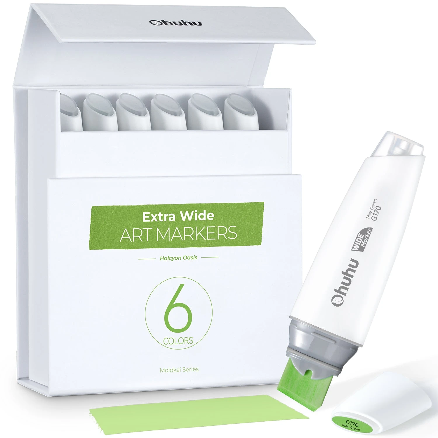 Ohuhu Molokai 24-Piece Extra-wide Tip Alcohol Art Marker Set 3 Ohuhu Molokai 24-Piece Extra-wide Tip Alcohol Art Marker Set