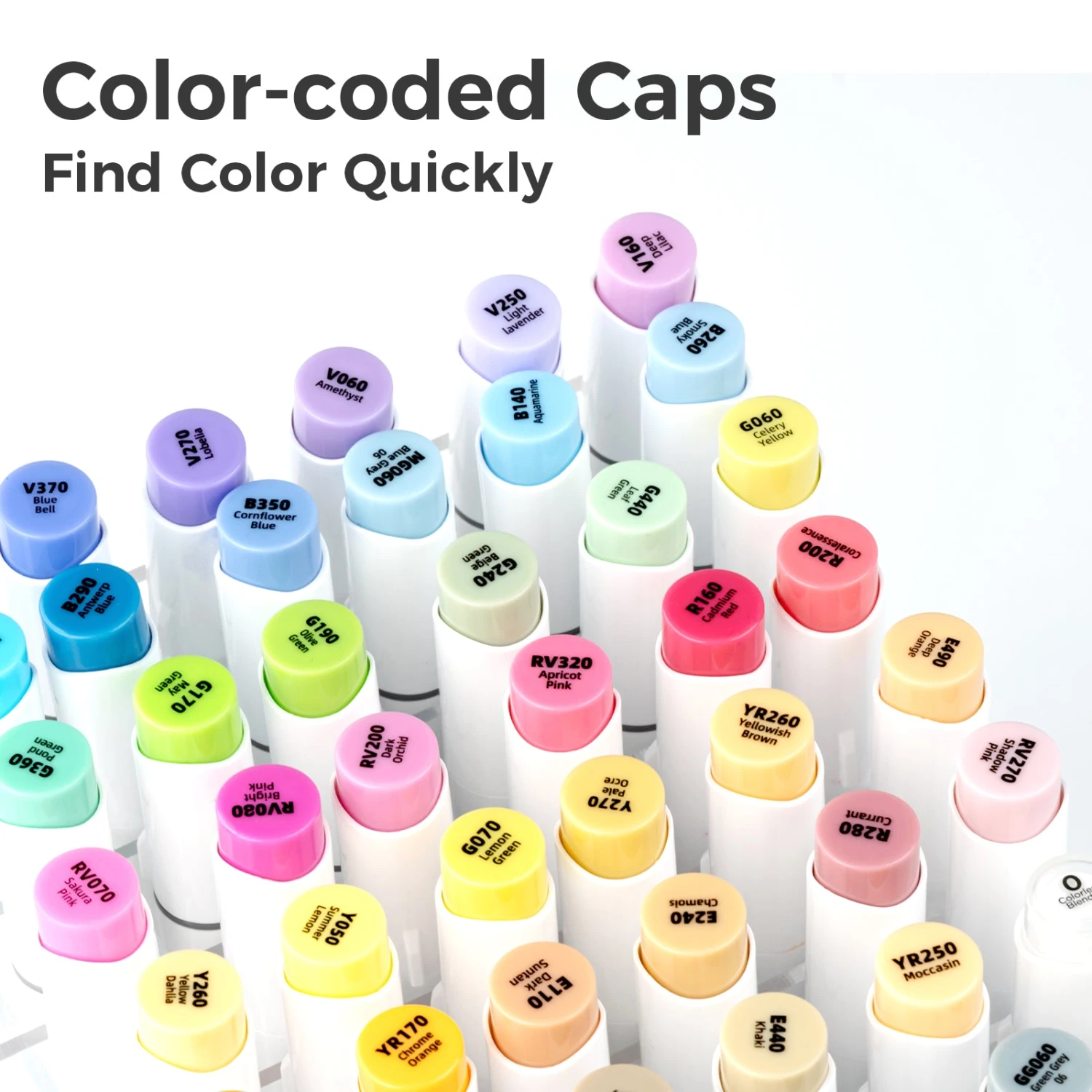 Ohuhu Honolulu 48 Mid-tone Colors Alcohol Markers with Dual Brush & Chisel Tips 10 Ohuhu Honolulu 48 Mid-tone Colors Alcohol Markers with Dual Brush & Chisel Tips - Image 8