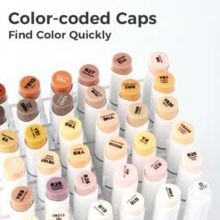 Ohuhu Honolulu 24 Skin Tone Colors Dual Tip Portrait Alcohol Art Markers -Ohuhu Store Honolulu skin 2 1