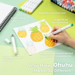 Ohuhu Honolulu 168 Colors Dual Tips Alcohol Art Markers - Professional Artist Set -Ohuhu Store Honolulu168Basic 2 f02d631c 6364 4131 b062 d776cec12a0b