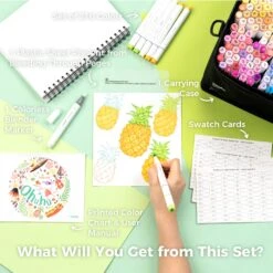 Ohuhu Honolulu Series Dual Tip Alcohol Markers: Brush & Chisel Tips 38 Ohuhu Honolulu Series Dual Tip Alcohol Markers: Brush & Chisel Tips -Ohuhu Store Honolulu216Basic 1