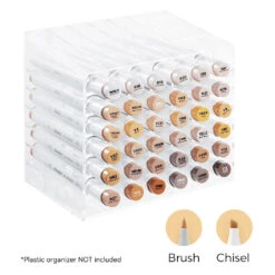 Ohuhu Honolulu 36 Skin Tone Portrait Markers - Dual Brush & Chisel Tip