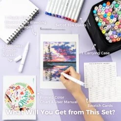 Ohuhu Honolulu 104-Color Dual Tip Alcohol Art Markers with Brush & Chisel 32 Ohuhu Honolulu 104-Color Dual Tip Alcohol Art Markers with Brush & Chisel -Ohuhu Store HonoluluB104Colors 1 234e5418 fa36 4ed9 b362 069b4a0f349f