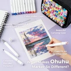 Ohuhu Honolulu 104-Color Dual Tip Alcohol Art Markers with Brush & Chisel 31 Ohuhu Honolulu 104-Color Dual Tip Alcohol Art Markers with Brush & Chisel -Ohuhu Store HonoluluB104Colors 2 7fa0a752 1160 4cc6 a7af 312095796f34