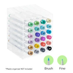 Ohuhu Honolulu 24 Basic Colors Dual Tips Alcohol Art Markers Set