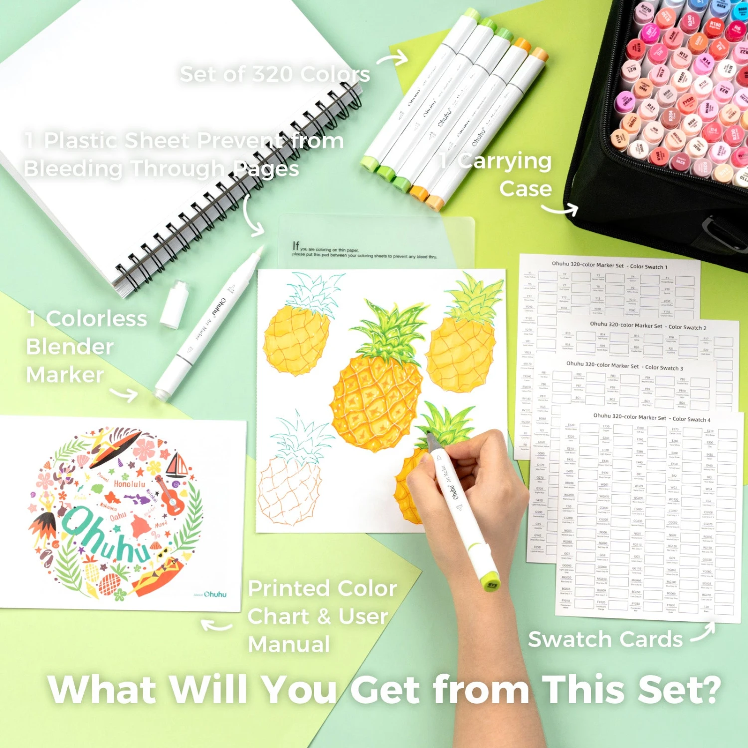 Ohuhu Honolulu Series Dual Tip Alcohol Markers: Brush & Chisel Tips 17 Ohuhu Honolulu Series Dual Tip Alcohol Markers: Brush & Chisel Tips - Image 15