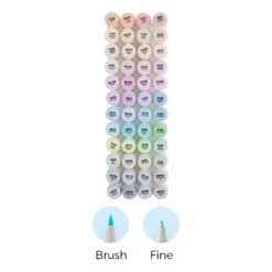 Ohuhu Honolulu 48 Pastel Colors Dual Tip Alcohol Art Markers - Sweetness Series