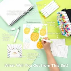 Ohuhu Honolulu 72 Colors Dual Tip Alcohol Art Markers with Carrying Case -Ohuhu Store HonoluluB72Basic 1 c5343d98 84a8 40b1 8468 d616594c815e