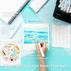 Ohuhu Honolulu 96 Pastel Colors Alcohol Art Markers - Sweetness & Blossoming -Ohuhu Store HonoluluB96Pastel 1 358b28d2 7272 4eca a112 501360e62e46