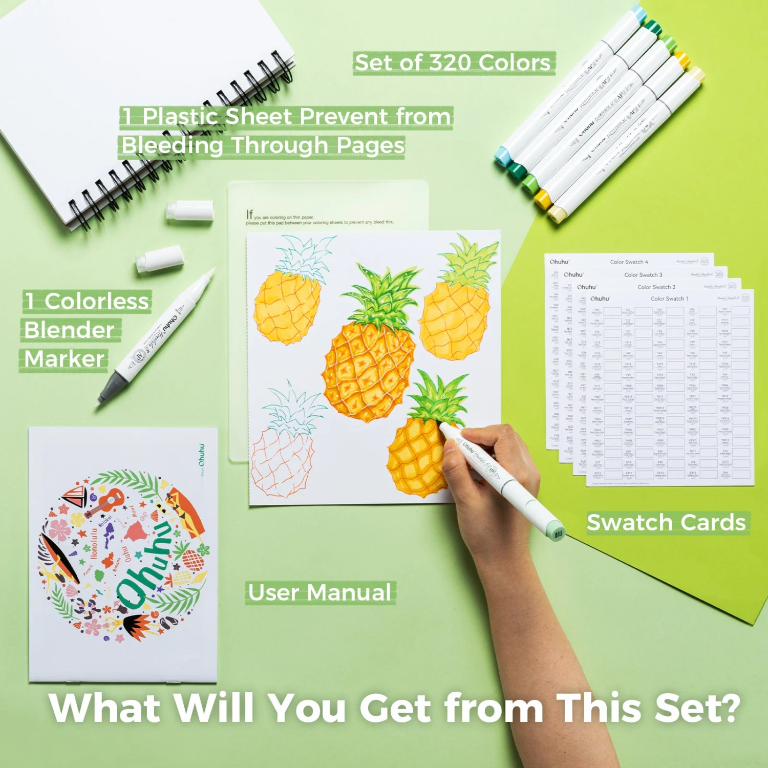 Ohuhu Honolulu 320 Colors Dual Tips Alcohol Art Markers 9 Ohuhu Honolulu 320 Colors Dual Tips Alcohol Art Markers - Image 7