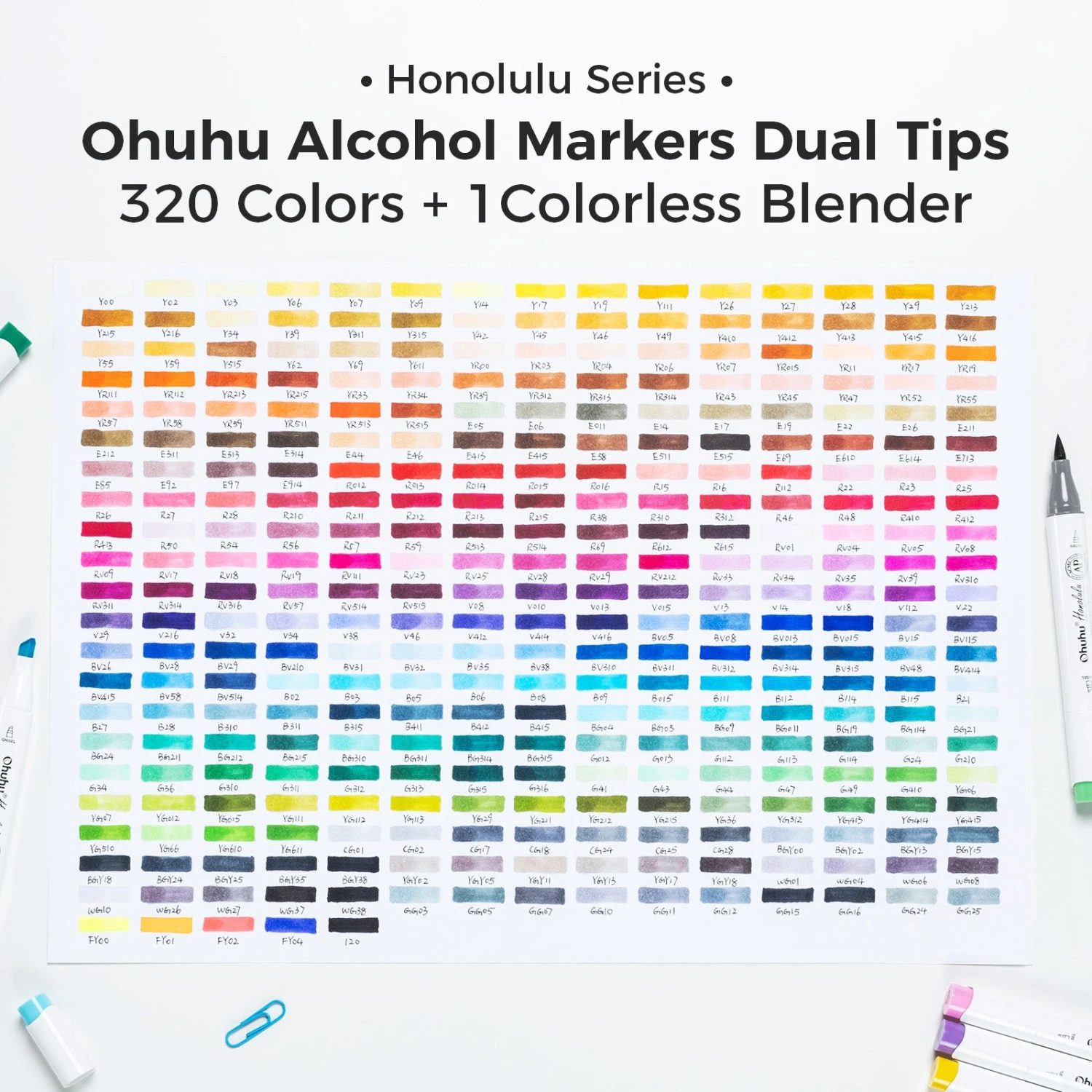 Ohuhu Honolulu 320 Colors Dual Tips Alcohol Art Markers 17 Ohuhu Honolulu 320 Colors Dual Tips Alcohol Art Markers - Image 15