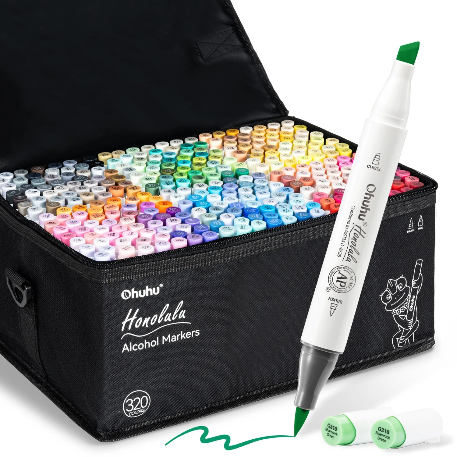 Ohuhu Honolulu 320 Colors Dual Tips Alcohol Art Markers 13 Ohuhu Honolulu 320 Colors Dual Tips Alcohol Art Markers - Image 11