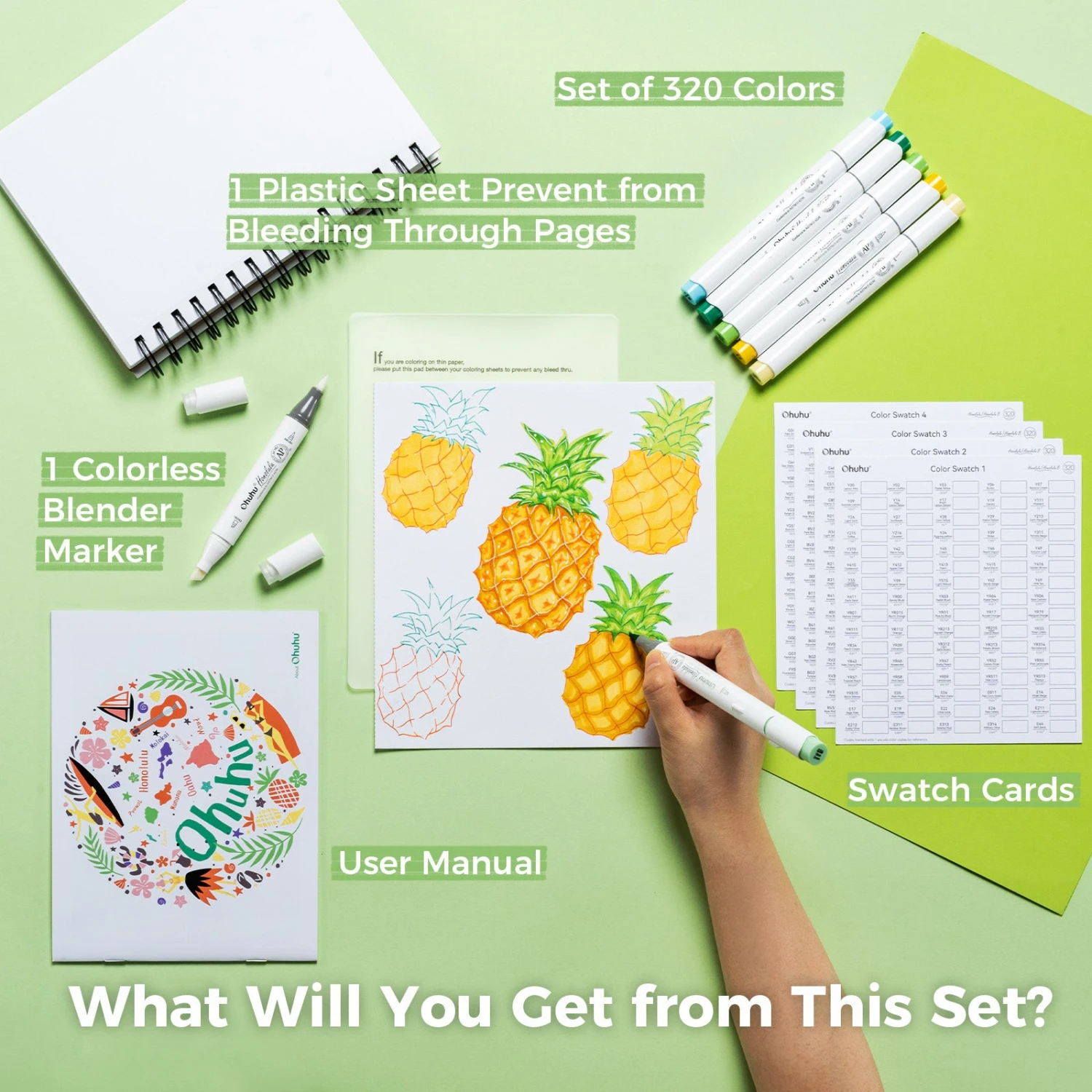 Ohuhu Honolulu 320 Colors Dual Tips Alcohol Art Markers 11 Ohuhu Honolulu 320 Colors Dual Tips Alcohol Art Markers - Image 9