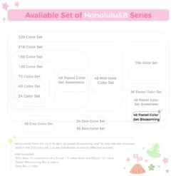 Ohuhu Honolulu Blossoming 48-Color Pastel Dual Tip Alcohol Markers -Ohuhu Store Honolulu 48 pastel blossoming v2 9