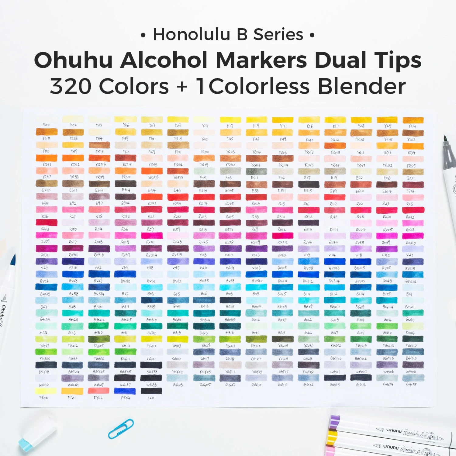 Ohuhu Honolulu 320 Colors Dual Tips Alcohol Art Markers 16 Ohuhu Honolulu 320 Colors Dual Tips Alcohol Art Markers - Image 14