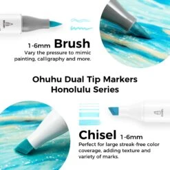 Ohuhu Honolulu Series 6-Color Dual Tip Alcohol Art Markers -Ohuhu Store Honolulu pastel tip d32eb7ef 1e34 456d b0fe b45e61b86ea9