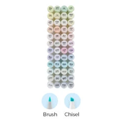 Ohuhu Honolulu Blossoming 48-Color Pastel Dual Tip Alcohol Markers