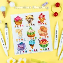 Ohuhu Kaala Series 60-Color Dual Tip Alcohol Art Markers 37 Ohuhu Kaala Series 60-Color Dual Tip Alcohol Art Markers -Ohuhu Store Kaala 60 Illustrations Brush 4