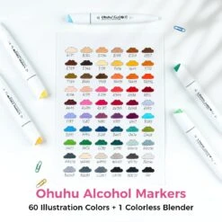 Ohuhu Kaala Series 60-Color Dual Tip Alcohol Art Markers 39 Ohuhu Kaala Series 60-Color Dual Tip Alcohol Art Markers -Ohuhu Store Kaala 60 Illustrations Brush 6