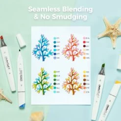 Ohuhu Kaala 60-Color Landscape Tone Alcohol Art Markers - Dual Tip -Ohuhu Store Kaala Landscapetone 60 color 3 1