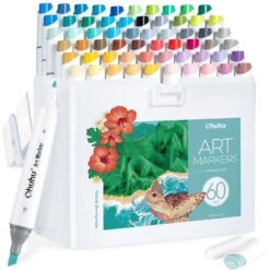 Ohuhu Kaala 60-Color Landscape Tone Alcohol Art Markers - Dual Tip