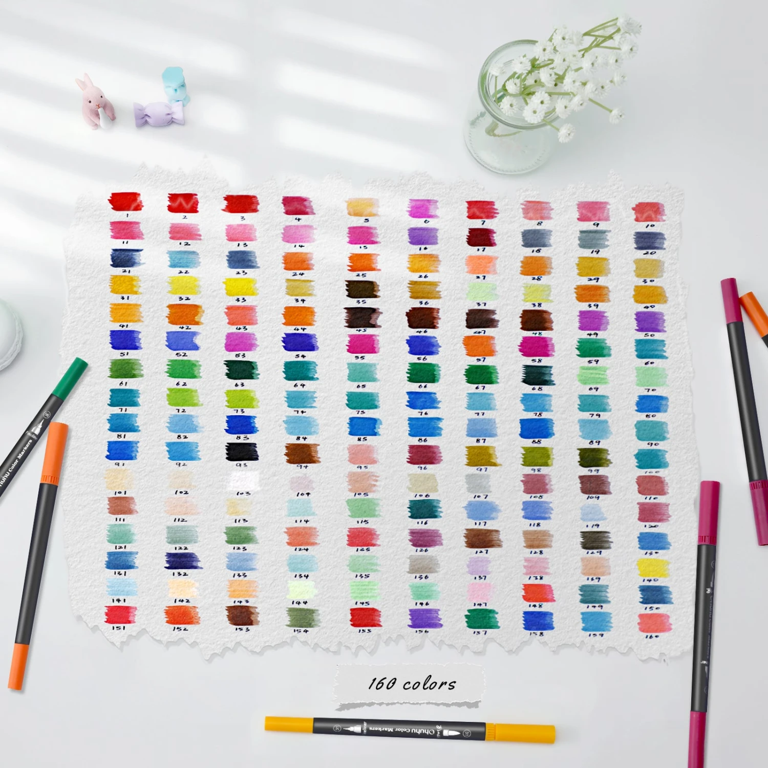 Ohuhu Maui 160 Colors Dual Tips Water-Based Art Markers 6 Ohuhu Maui 160 Colors Dual Tips Water-Based Art Markers - Image 4