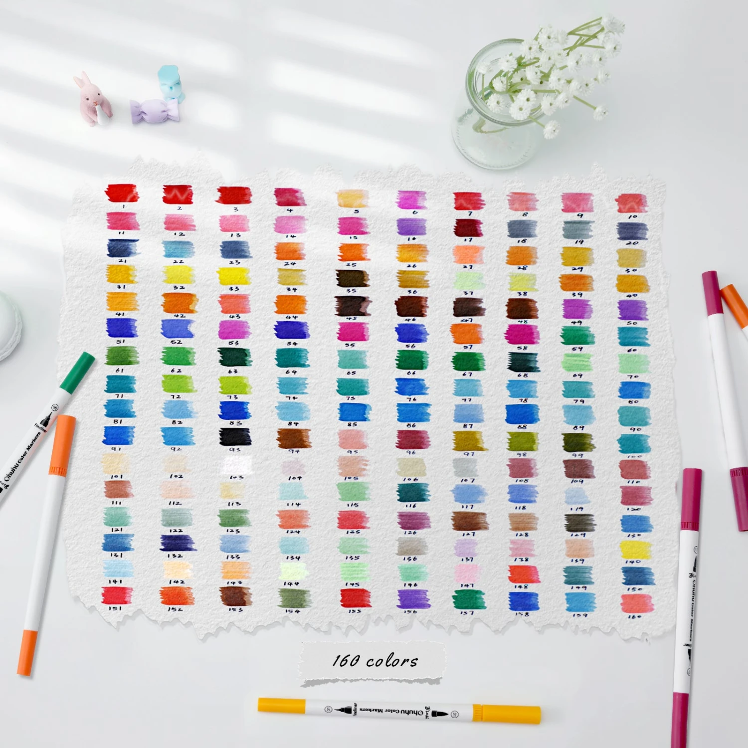 Ohuhu Maui 160 Colors Dual Tips Water-Based Art Markers 5 Ohuhu Maui 160 Colors Dual Tips Water-Based Art Markers - Image 3