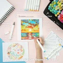 Ohuhu Oahu 200 Colors Dual Tip Alcohol Art Markers - Fine & Chisel Set -Ohuhu Store Oahu markers 200 B ffe7a583 87fc 4a86 bb2f c8ae9714415e