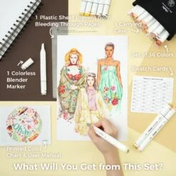 Ohuhu Oahu Series 36 Skin Tone Alcohol Art Markers with Dual Tips 24 Ohuhu Oahu Series 36 Skin Tone Alcohol Art Markers with Dual Tips -Ohuhu Store Oahu markers 36 skin colors B 16a0dd22 0d69 4dd2 b4e6 392590904e3c