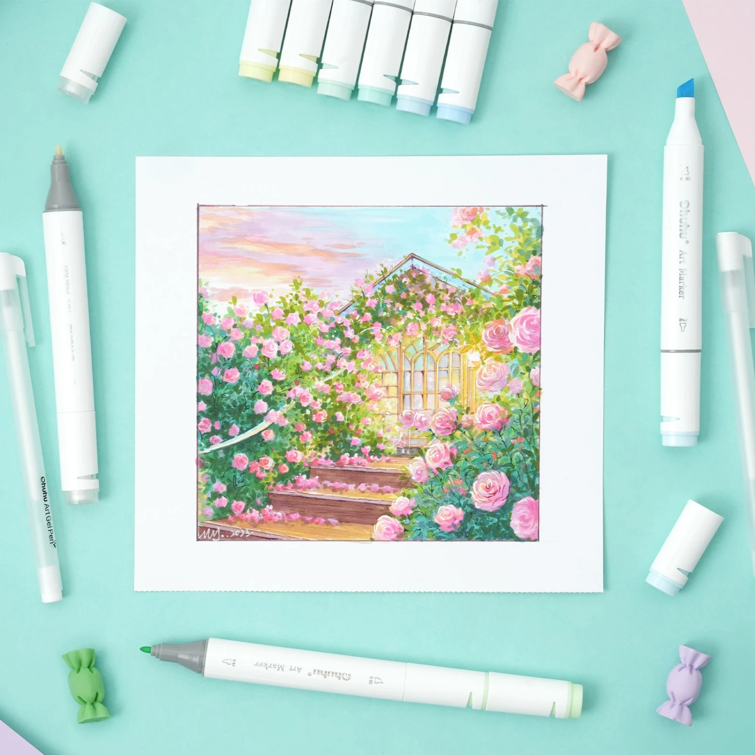 Ohuhu Oahu 48 Pastel Colors Dual Tip Alcohol Art Markers 4 Ohuhu Oahu 48 Pastel Colors Dual Tip Alcohol Art Markers - Image 2