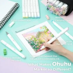 Ohuhu Oahu 48 Pastel Colors Dual Tip Alcohol Art Markers 22 Ohuhu Oahu 48 Pastel Colors Dual Tip Alcohol Art Markers -Ohuhu Store Oahu markers 48 Pastel colors A bdb0326a 3332 4d4a 806b 883742dbf741