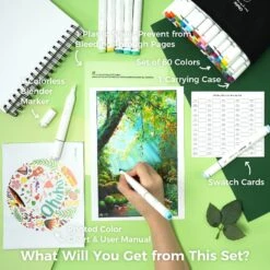 Ohuhu Oahu 60-Color Dual Tip Alcohol Art Markers (Fine & Chisel) -Ohuhu Store Oahu markers 60 B 45d24a72 29e8 40e3 ba4f ee4066507157