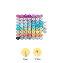Ohuhu Oahu 60-Color Dual Tip Alcohol Art Markers (Fine & Chisel)