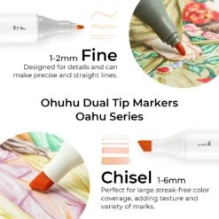 Ohuhu Oahu Series 36 Skin Tone Alcohol Art Markers with Dual Tips 31 Ohuhu Oahu Series 36 Skin Tone Alcohol Art Markers with Dual Tips -Ohuhu Store Oahu 36 skin v2 2
