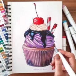 Ohuhu Honolulu 216 Colors Dual Tip Alcohol Art Markers Set 30 Ohuhu Honolulu 216 Colors Dual Tip Alcohol Art Markers Set -Ohuhu Store Ohuhu Dual Tips Alcohol Art Markers4