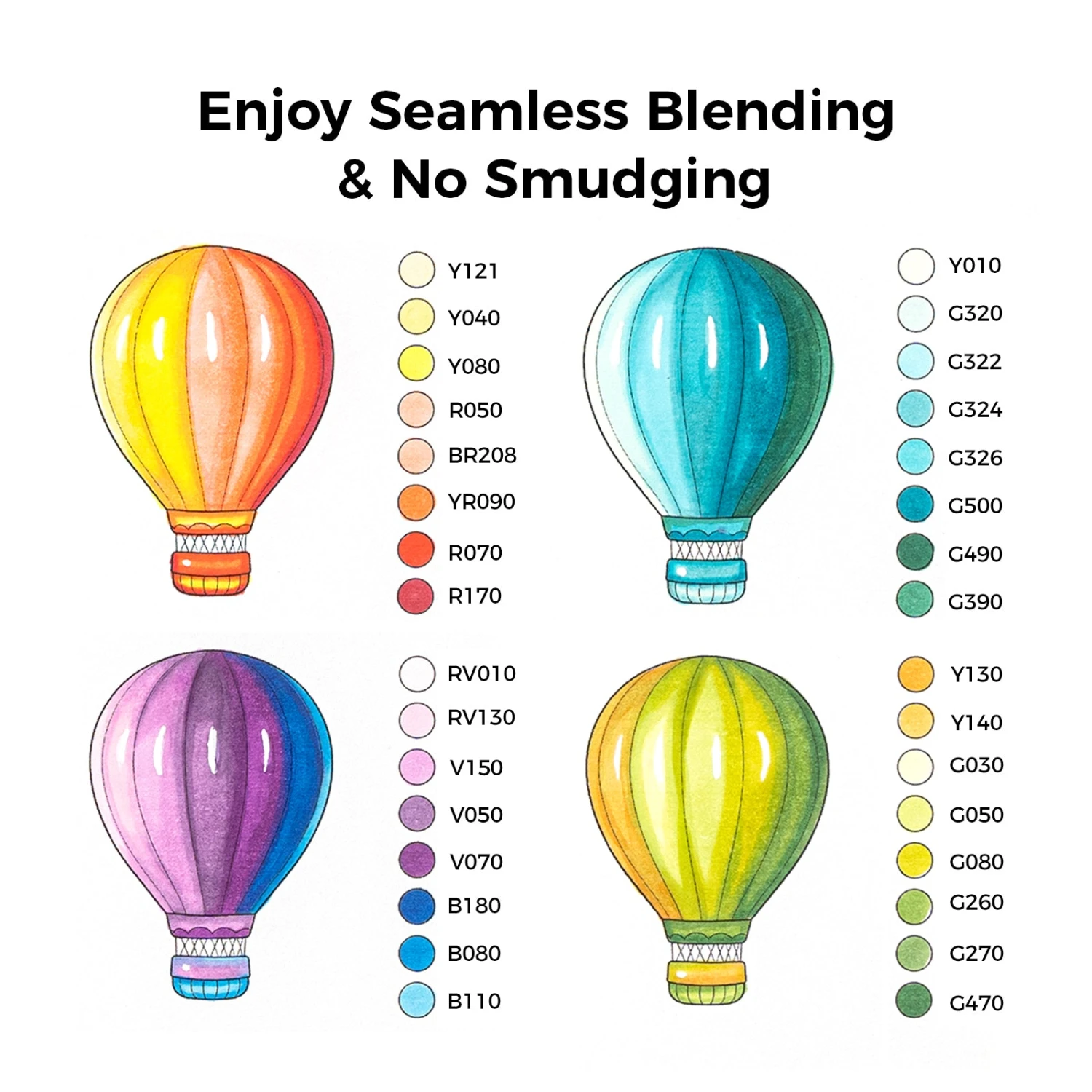 Ohuhu Honolulu 104-Color Dual Tip Alcohol Art Markers with Brush & Chisel 7 Ohuhu Honolulu 104-Color Dual Tip Alcohol Art Markers with Brush & Chisel - Image 5