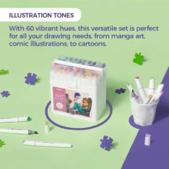 Ohuhu Kaala Four Tones 60-Count Slim Broad & Fine Dual Tip Alcohol Markers 26 Ohuhu Kaala Four Tones 60-Count Slim Broad & Fine Dual Tip Alcohol Markers -Ohuhu Store OhuhuKaalaFourTonesSlimBroadandFineDualTipsAlcoholArtMarkers 10