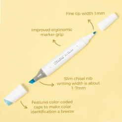 Ohuhu Store -Ohuhu Store OhuhuKaalaFourTonesSlimBroadandFineDualTipsAlcoholArtMarkers 8