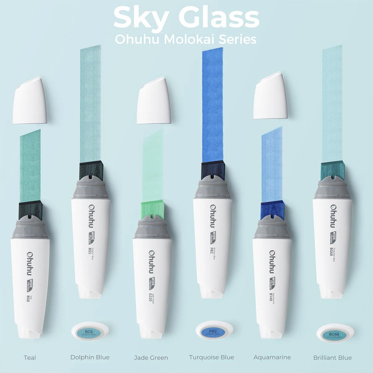 Ohuhu Molokai 24-Piece Extra-wide Tip Alcohol Art Marker Set 9 Ohuhu Molokai 24-Piece Extra-wide Tip Alcohol Art Marker Set - Image 7