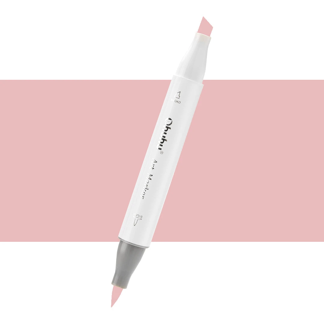 Ohuhu Honolulu R090 Individual Marker - Brush & Chisel, Light Tea Rose 3 Ohuhu Honolulu R090 Individual Marker - Brush & Chisel, Light Tea Rose