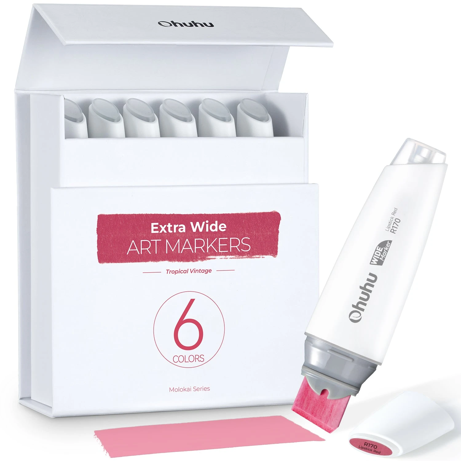 Ohuhu Molokai 24-Piece Extra-wide Tip Alcohol Art Marker Set 6 Ohuhu Molokai 24-Piece Extra-wide Tip Alcohol Art Marker Set - Image 4